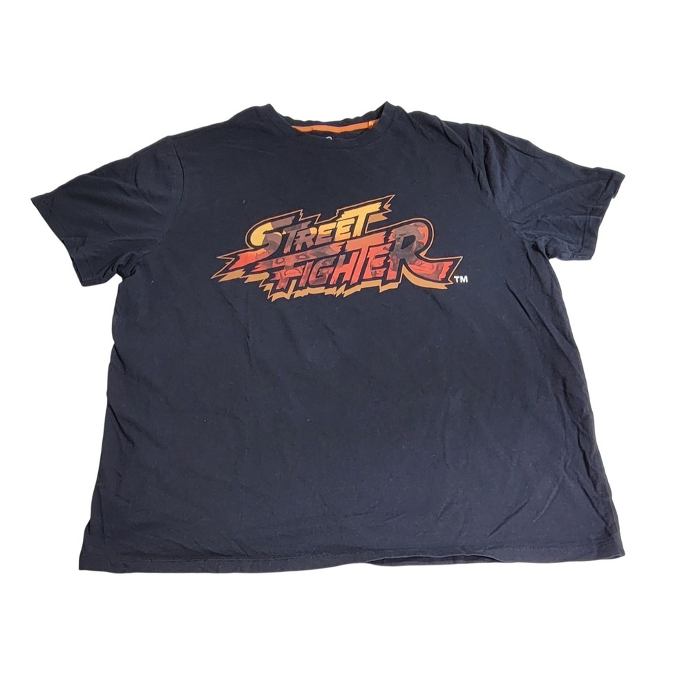 Street Fighter Capcom Graphic Tee Men's XL Black Short Sleeve Retro